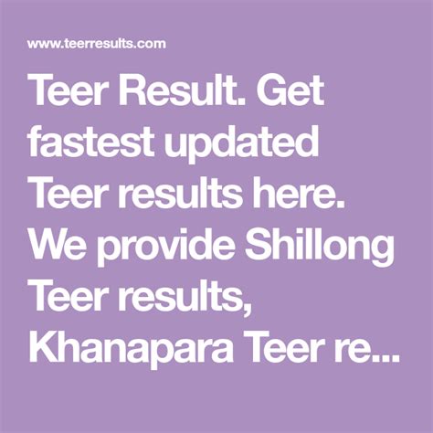 Homepage We provide teer results online everyday.